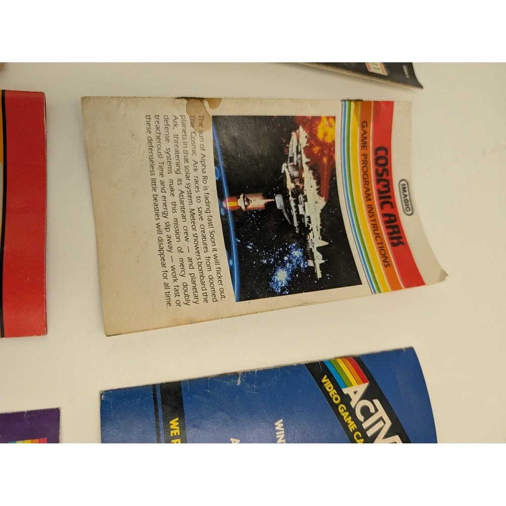 Lot of 9 Atari 2600 Manuals Inserts‎ Activision Imagic 20th Century Fox Sears